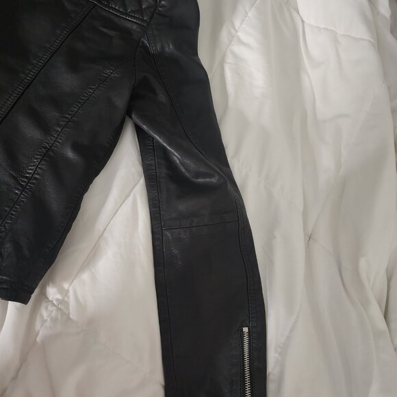 All Saints Catch Leather Biker jacket - Picture 8 of 8